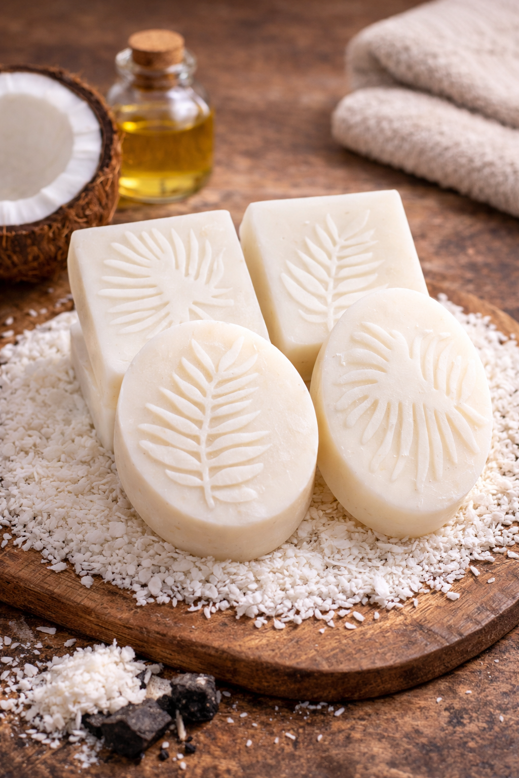 Coconut soap bars