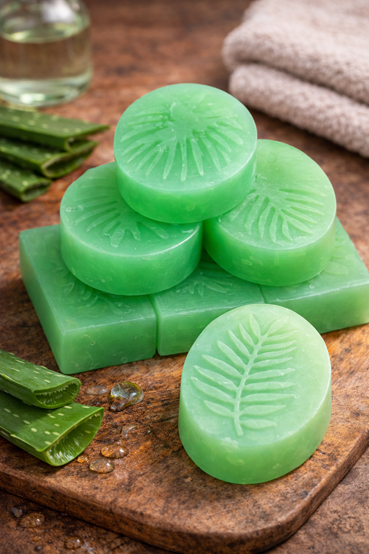 calming aloe vera soap bar